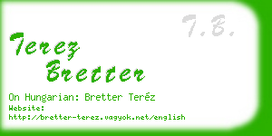 terez bretter business card